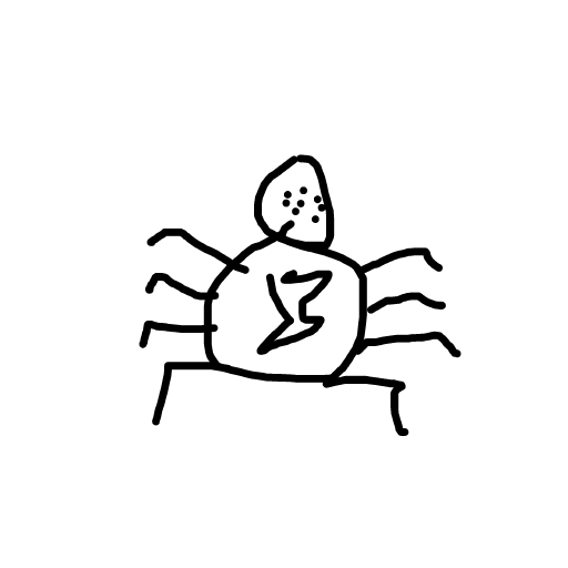 Spider drawing by juice