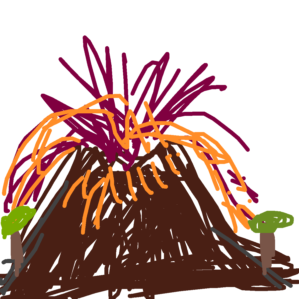 Volcano drawing by fire-quick-wheel