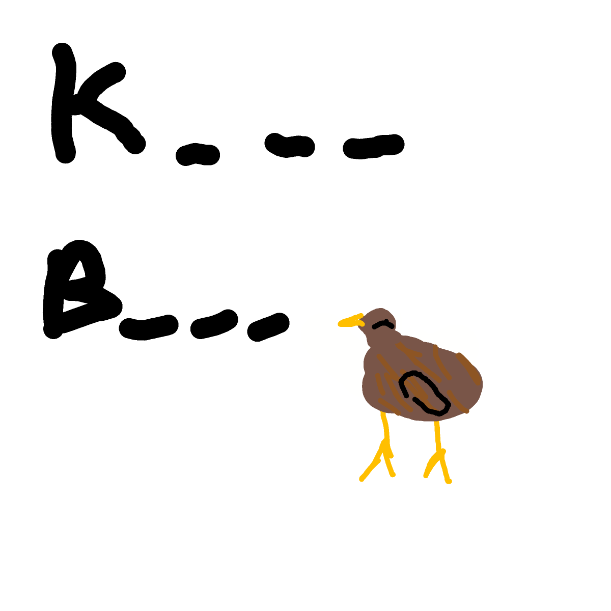 Kiwi Bird drawing by Horseeeeeeeeey