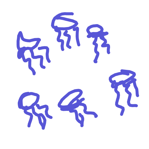 Jellyfish drawing by dietchola