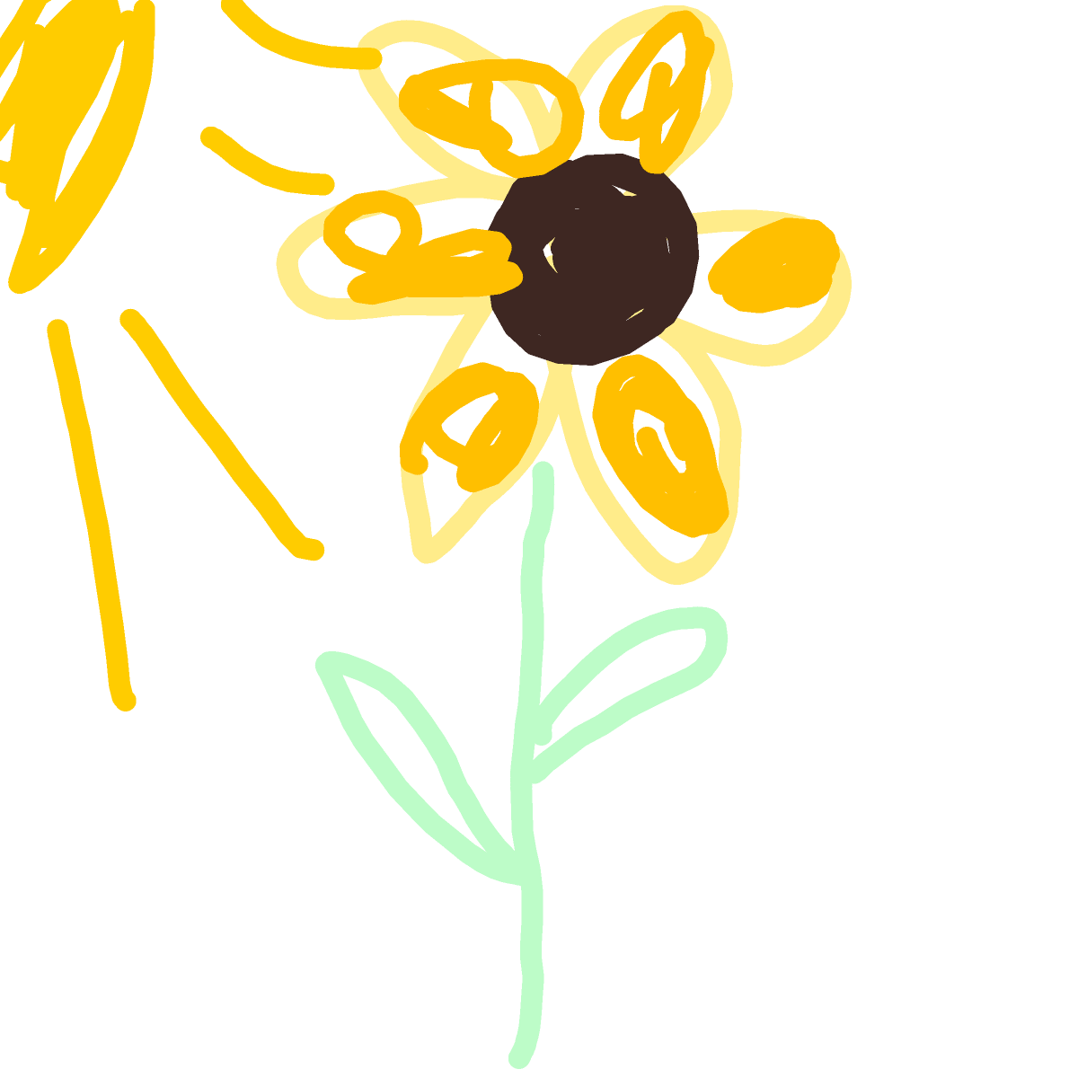 Sunflower drawing by true-paint-net