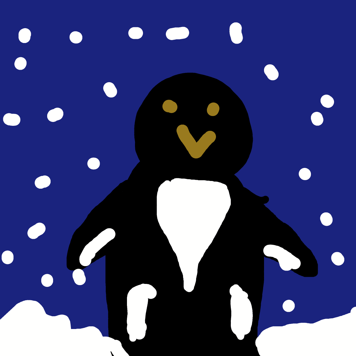 Penguin drawing by base-just-king