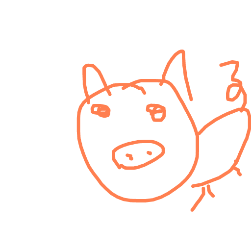 Pig drawing by plum-clay-tower