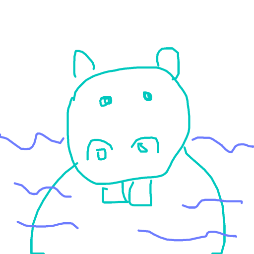 Hippo drawing by grou