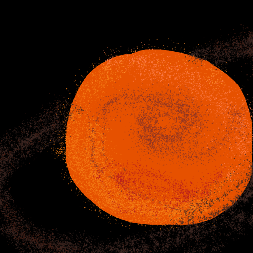 Planet drawing by bones