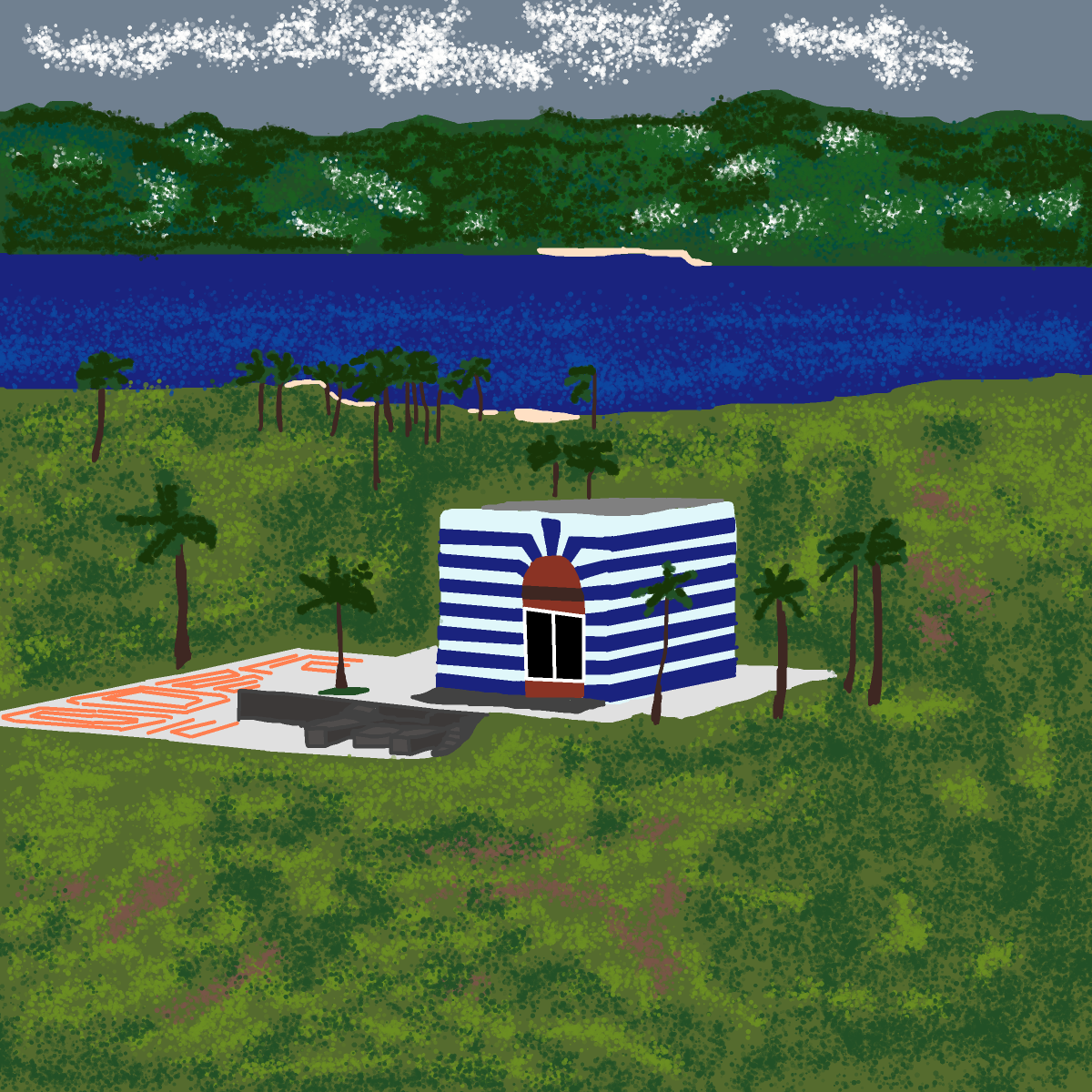 Island drawing by paigey-doodle