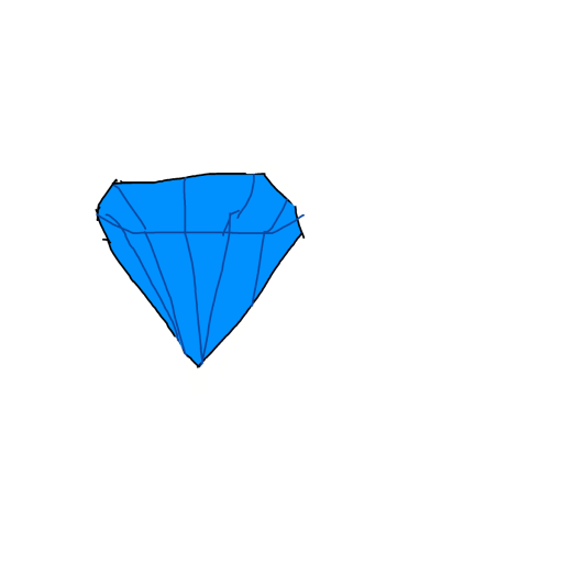 Diamond drawing by iron