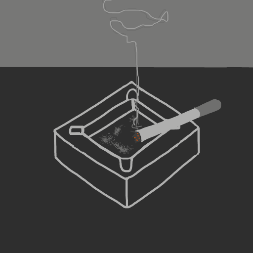 Ashtray drawing by firecracker