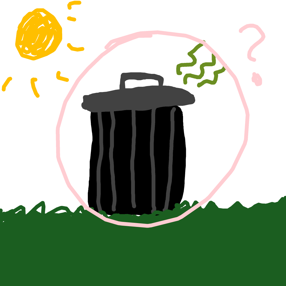 Trash Can drawing by tekentrutxxx