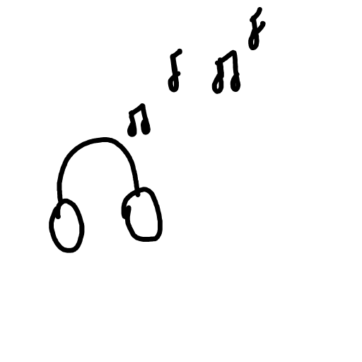 Headphones drawing by moon-plus-guru
