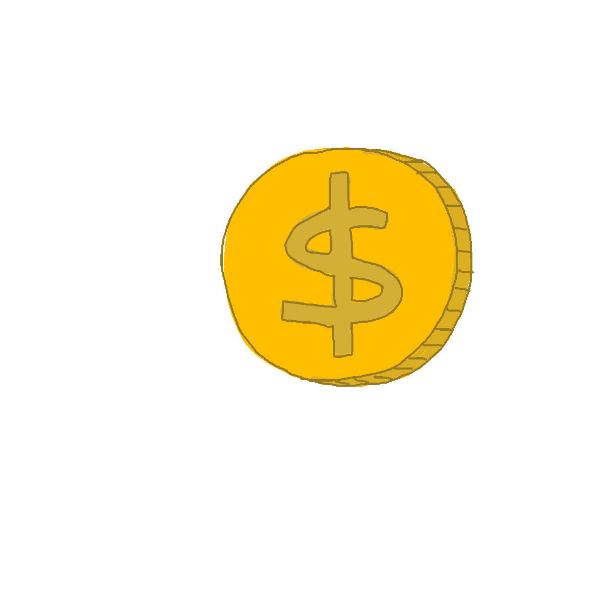 Gold Coin drawing by real-paint-designer