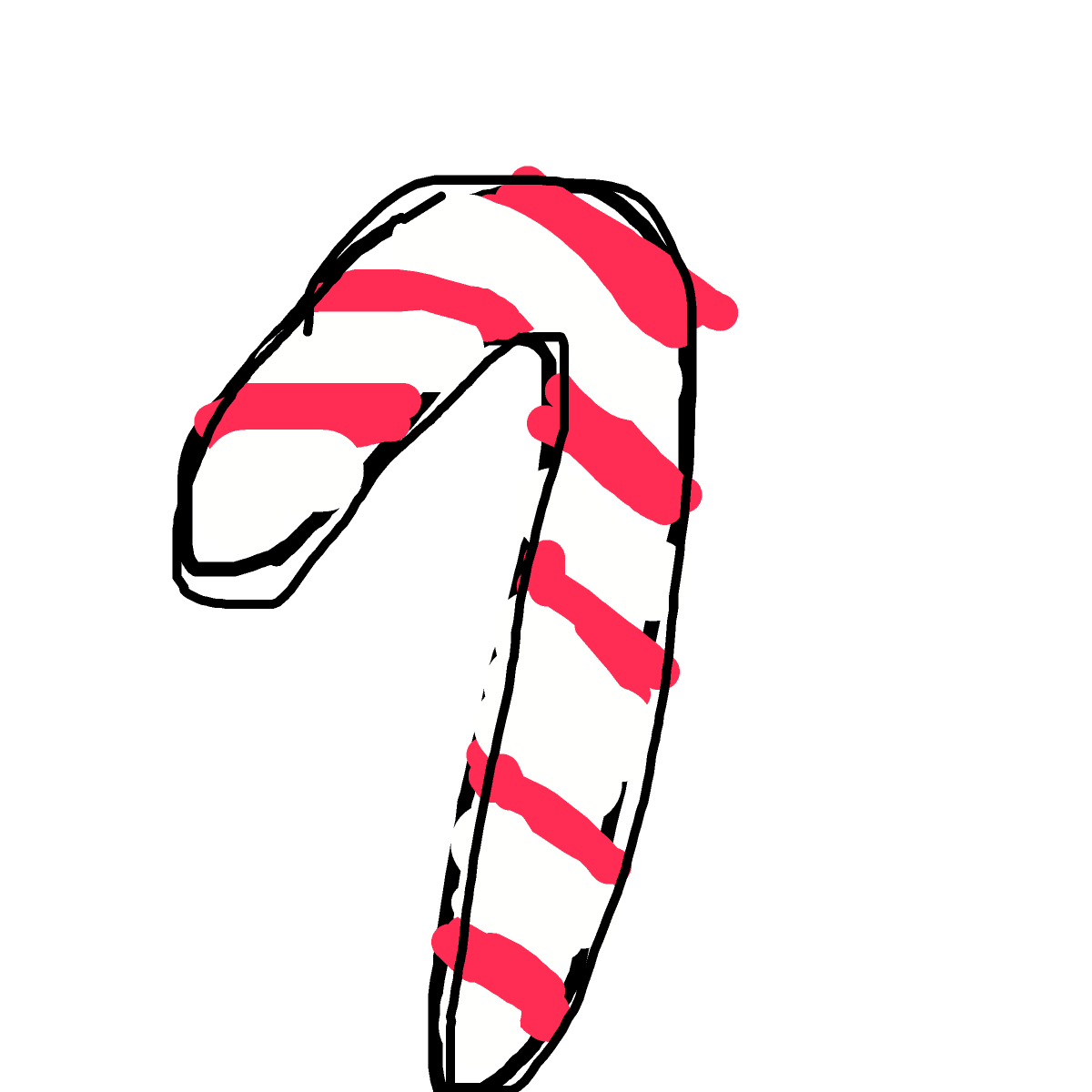 Candy Cane drawing by jivemarlin