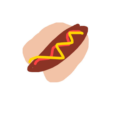 Hot Dog drawing by brianviolin