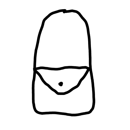 Purse drawing by Guardianoflives