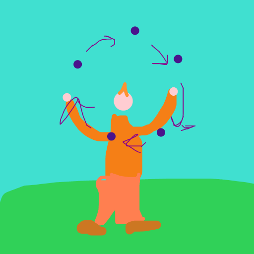 Juggler drawing by nice-draw-designer