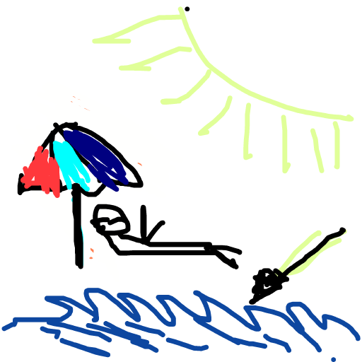 Beach drawing by delta-hyper-spire