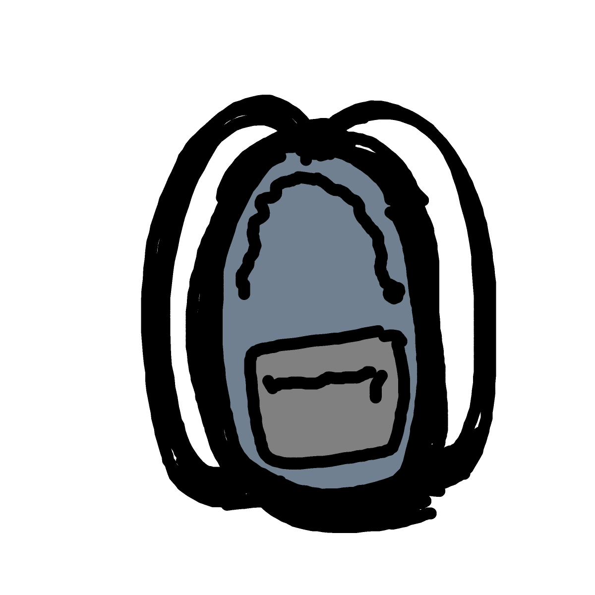 Backpack drawing by gamma-mint-smith