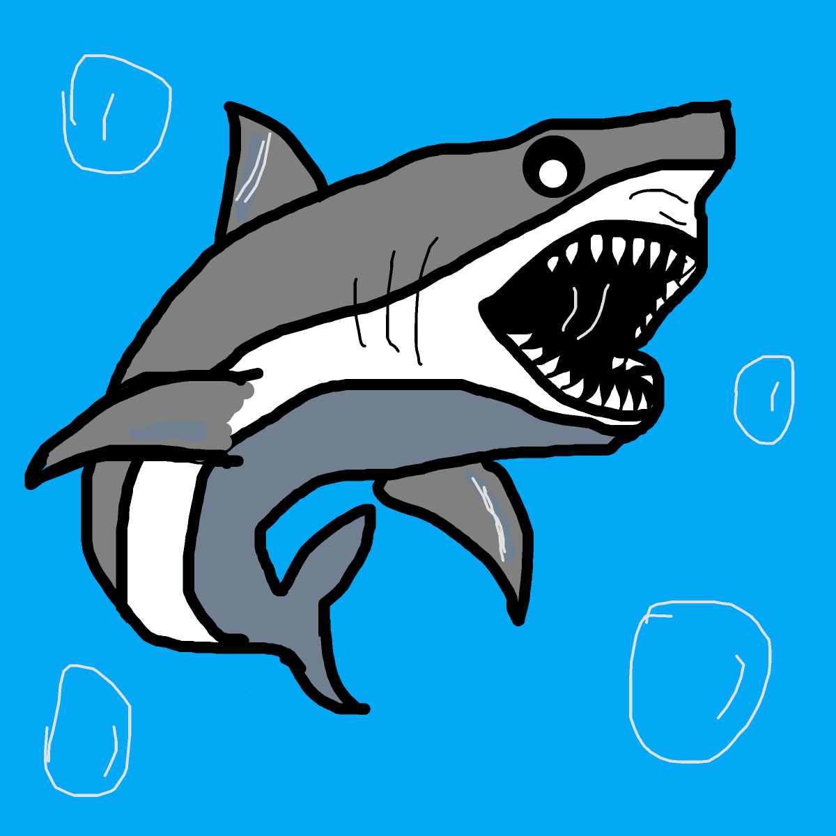 Megalodon drawing by countnicula