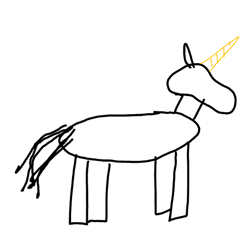 Unicorn drawing by Shandi