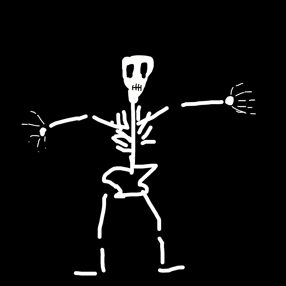 Skeleton drawing by mijnsie