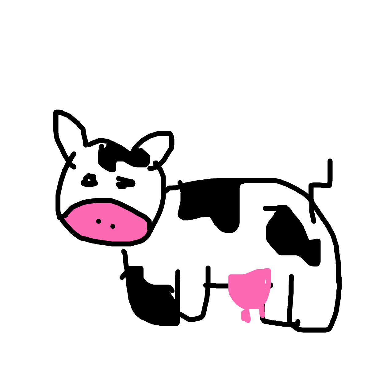 Cow drawing by fine-happy-soul