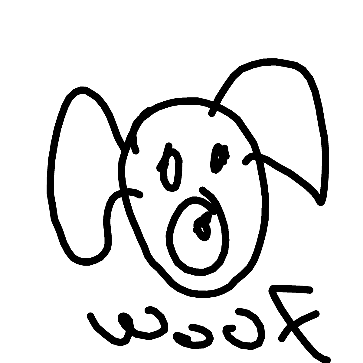 Dog drawing by Bri3