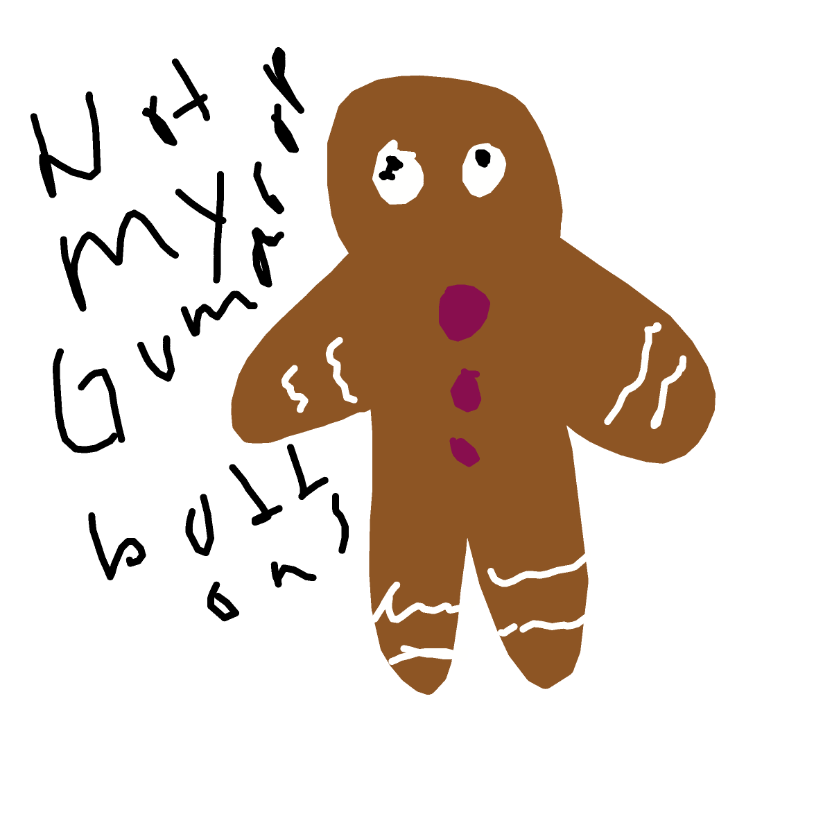 Gingerbread drawing by live-ink-captain