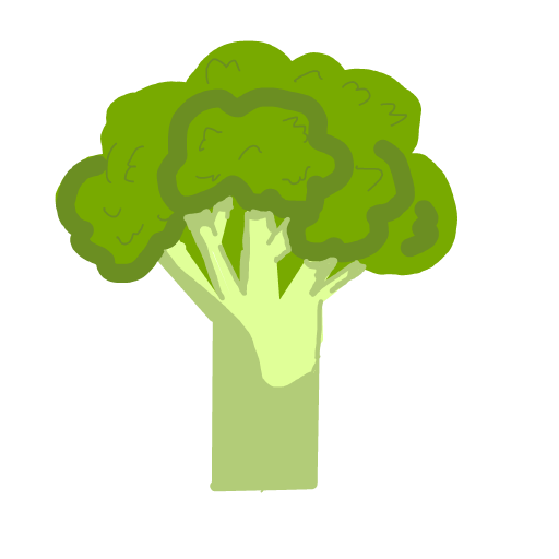 Broccoli drawing by gummy squirm