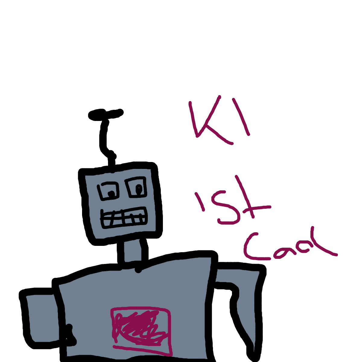 Robot drawing by aqua-clear-camp