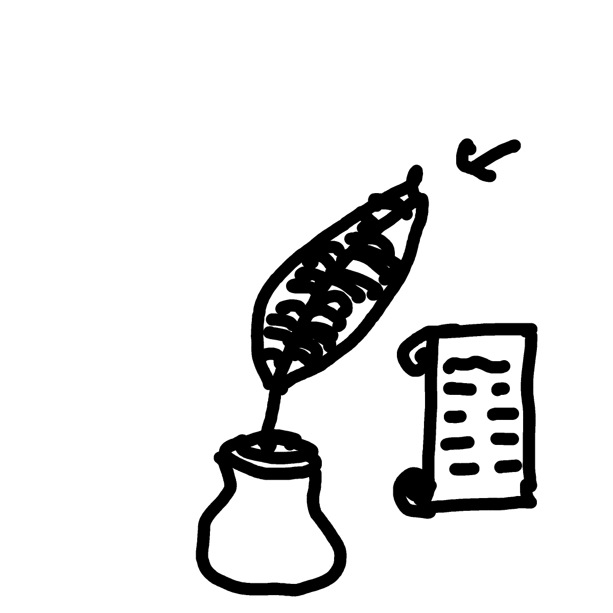 Quill drawing by Lee the Bee