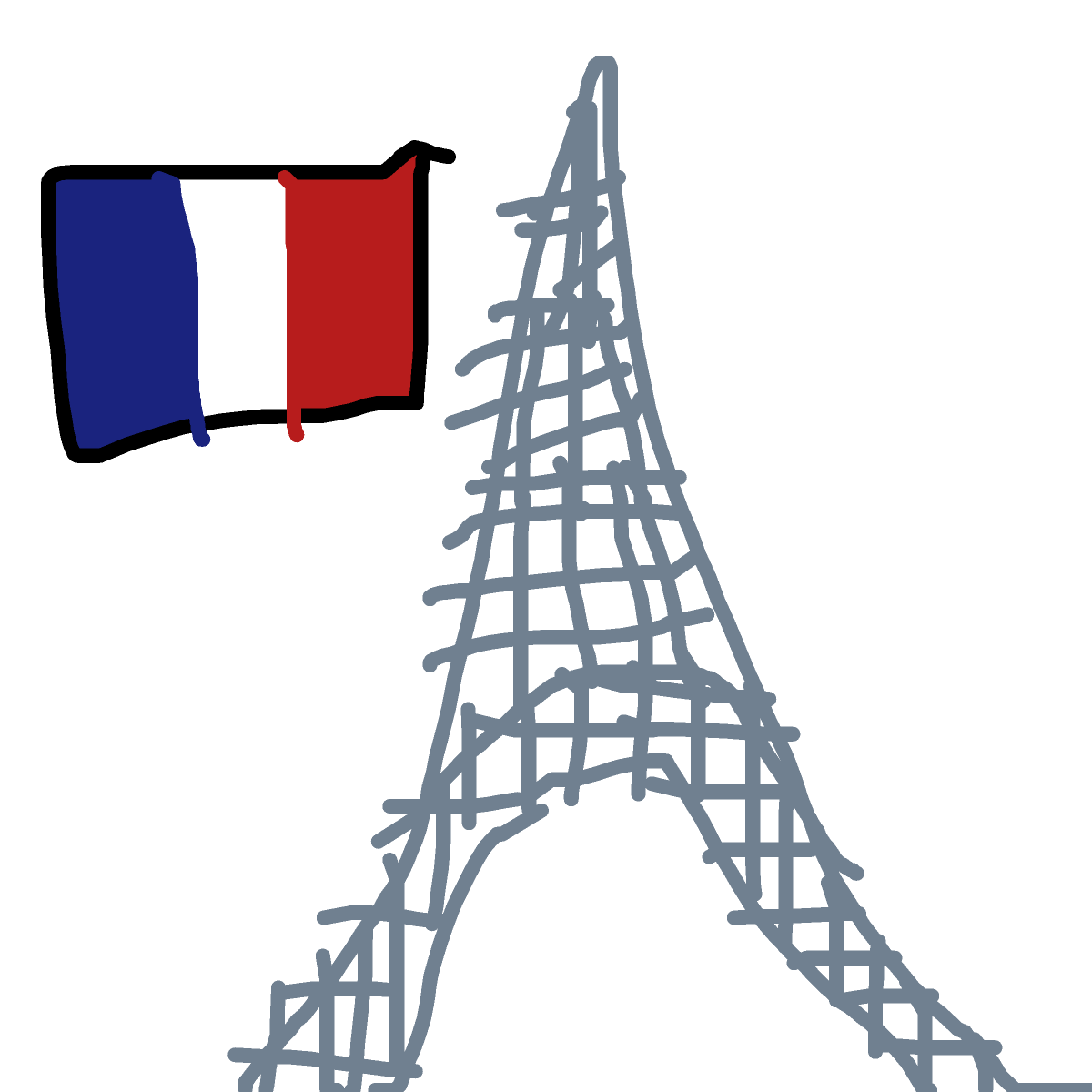 Eiffel Tower drawing by carla