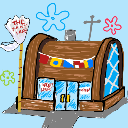 Krusty Krab drawing by manders