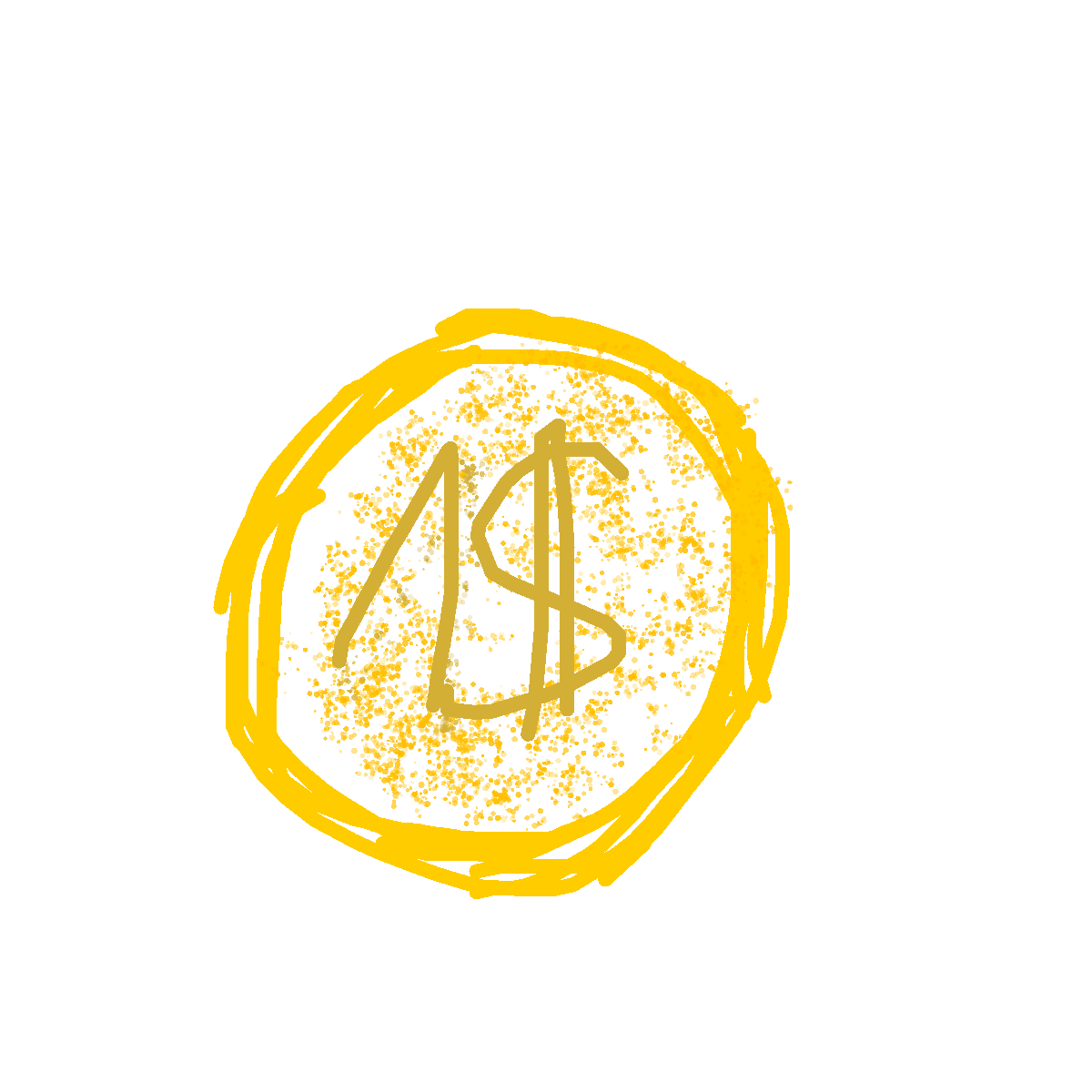 Gold Coin drawing by maite