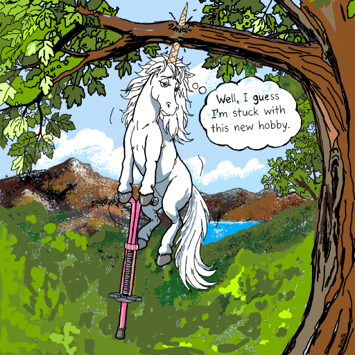 Pogo Stick drawing by Bridgitte