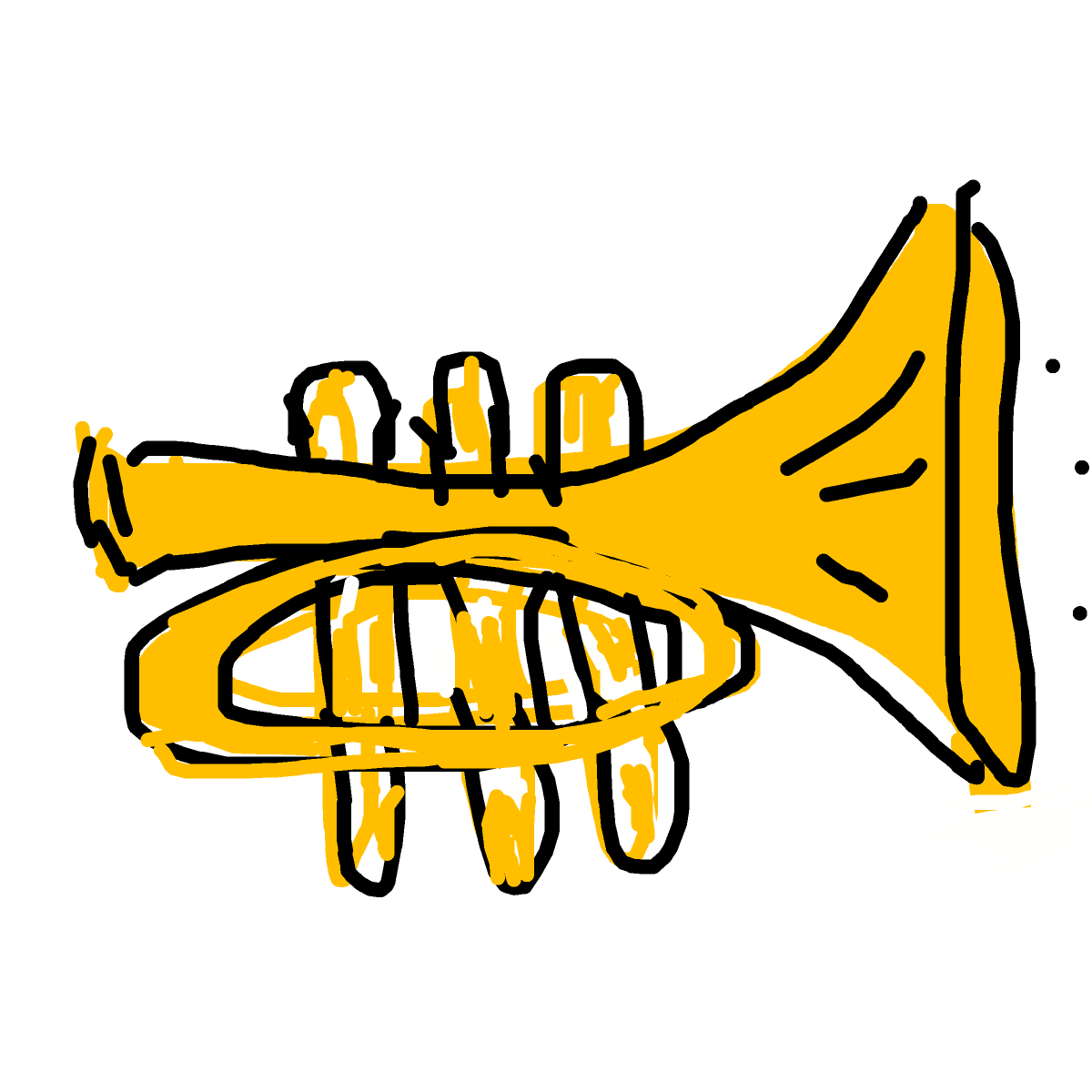 Trumpet drawing by jivemarlin