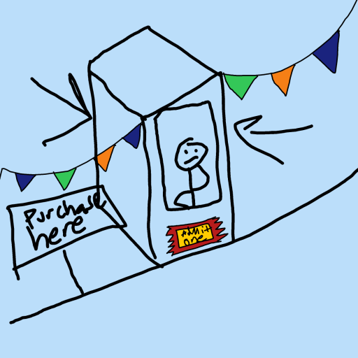 Ticket Booth drawing by ismael