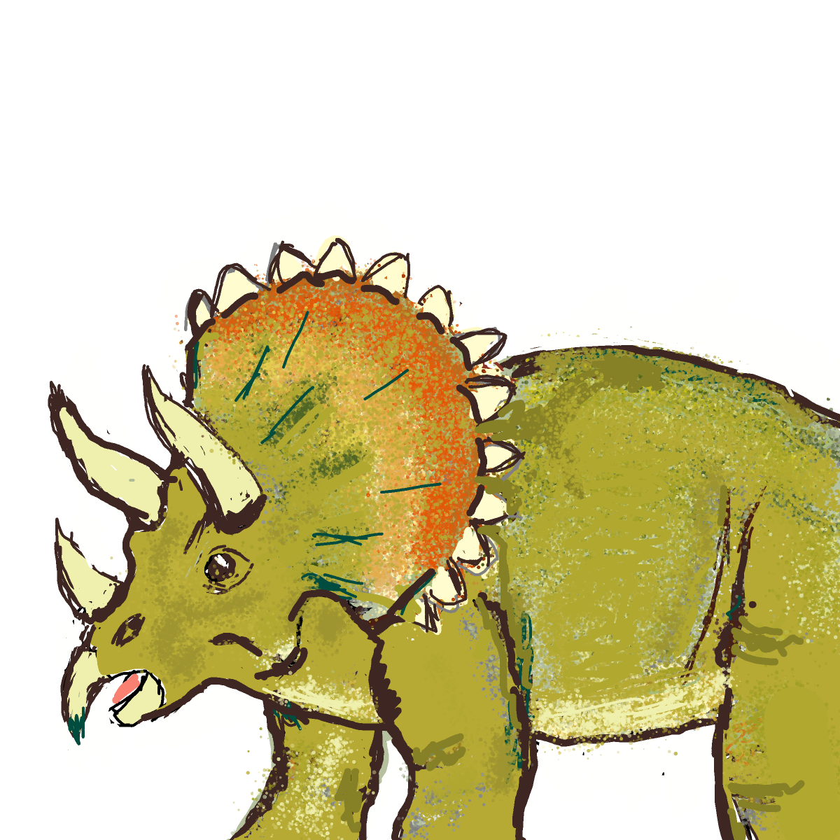 Triceratops drawing by manders