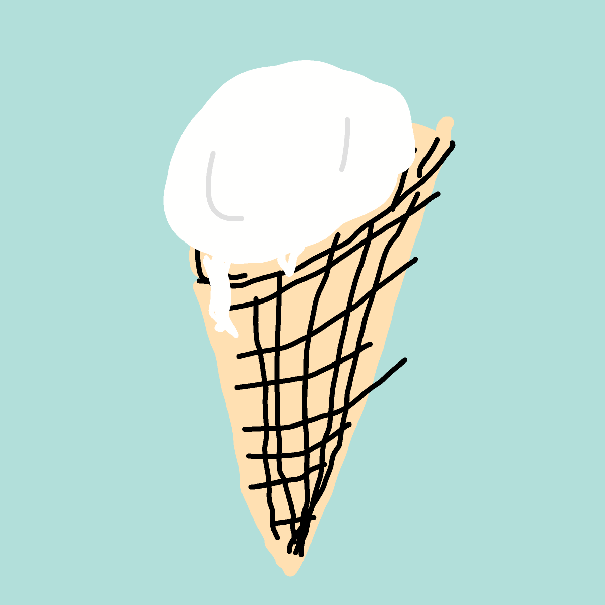 Waffle Cone drawing by mike_eff