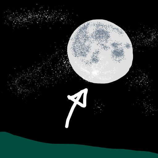 Moon drawing by mjolnirbear