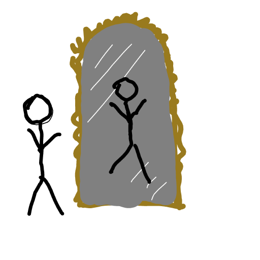 Mirror drawing by Anna
