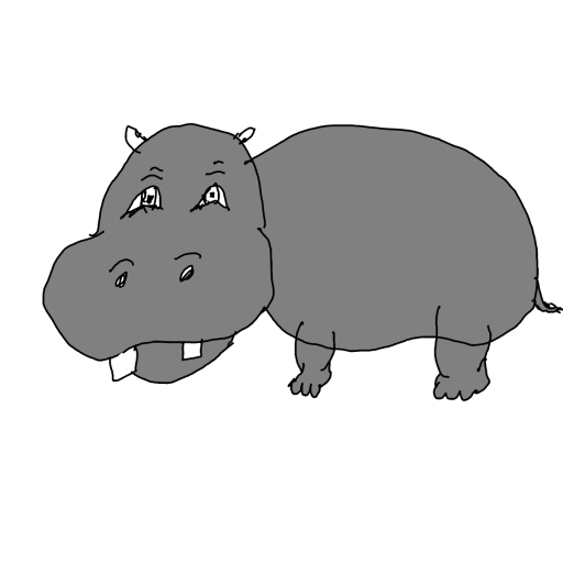 Hippo drawing by SodaNight