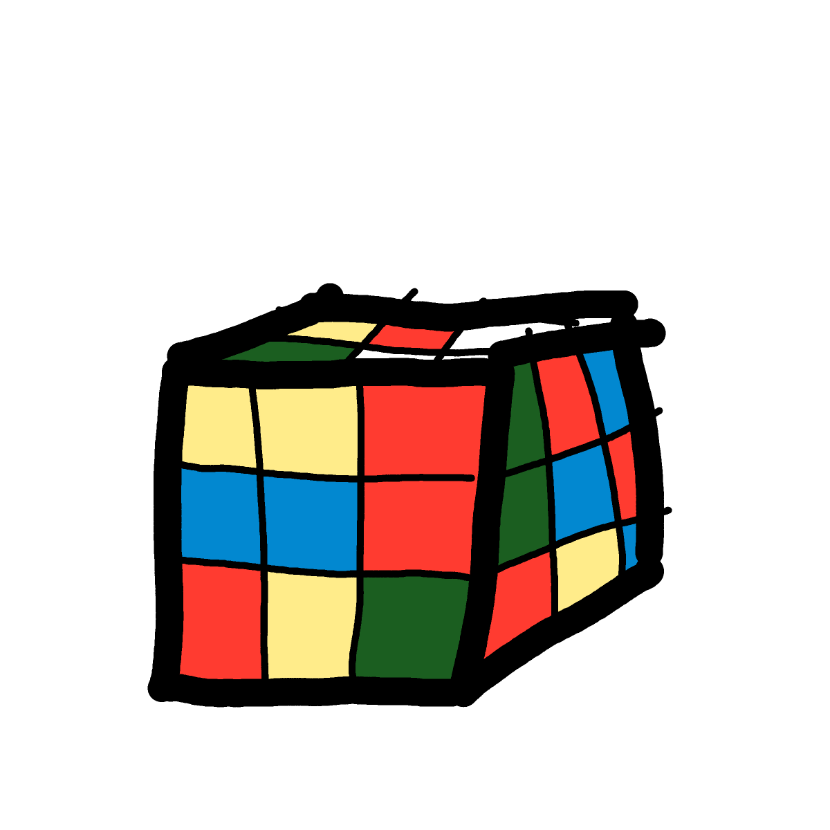 Rubik's Cube drawing by sky-neon-bard