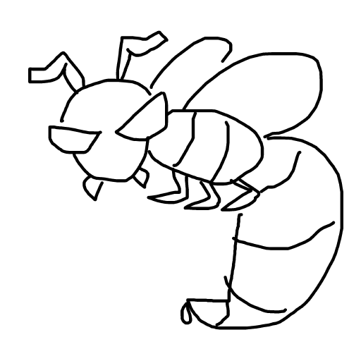 Hornet drawing by mikl pickle