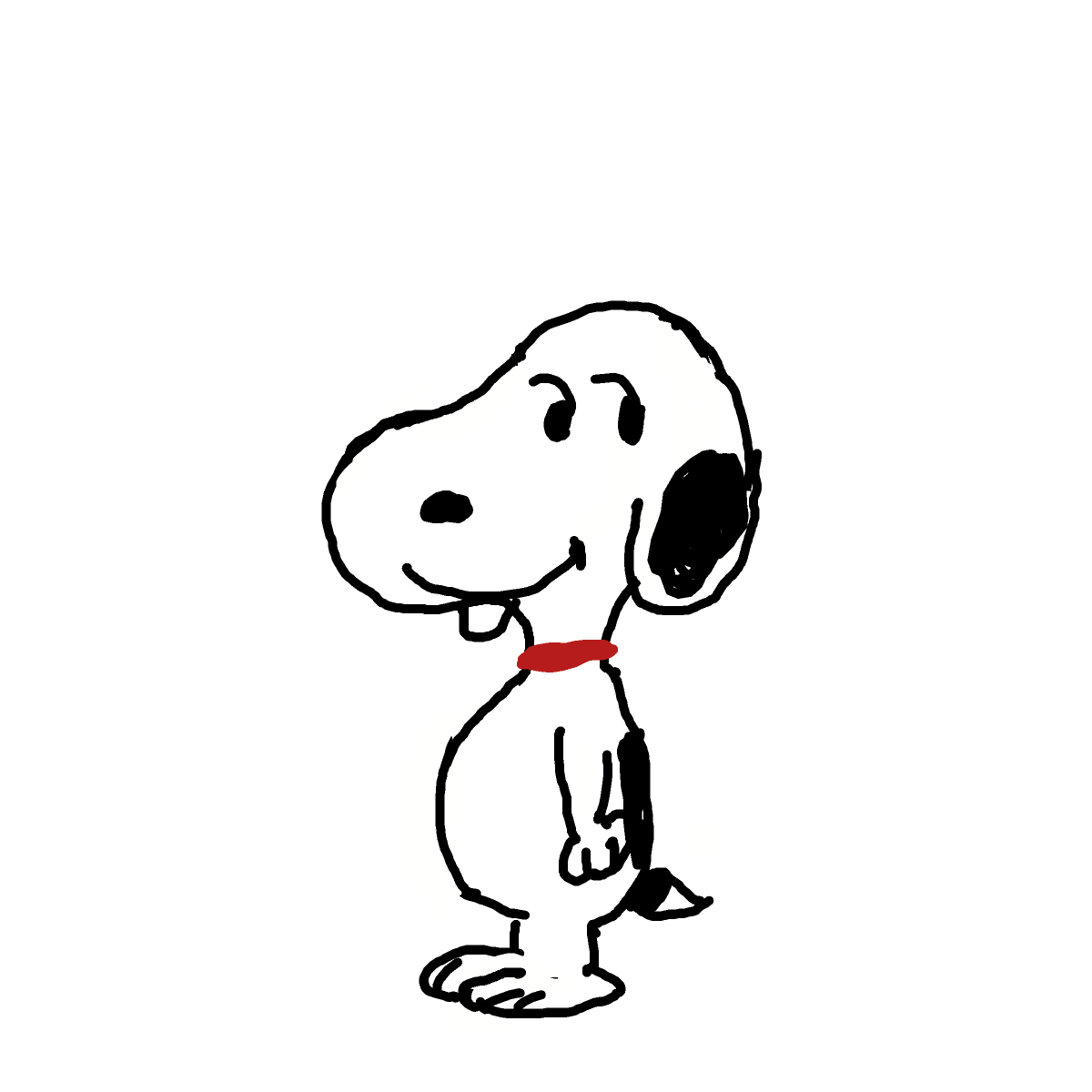 Snoopy drawing by star