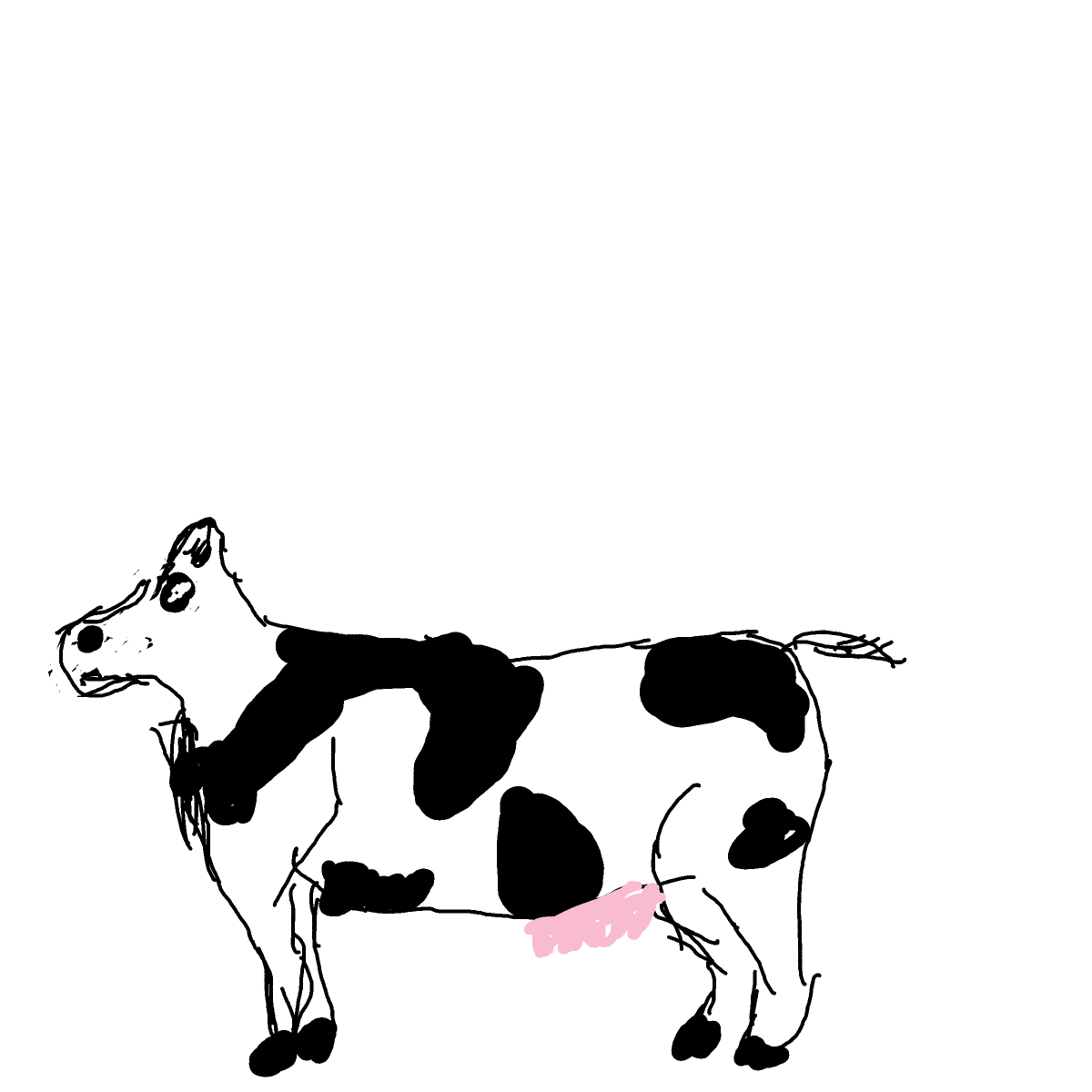 Cow drawing by omega-soft-heart