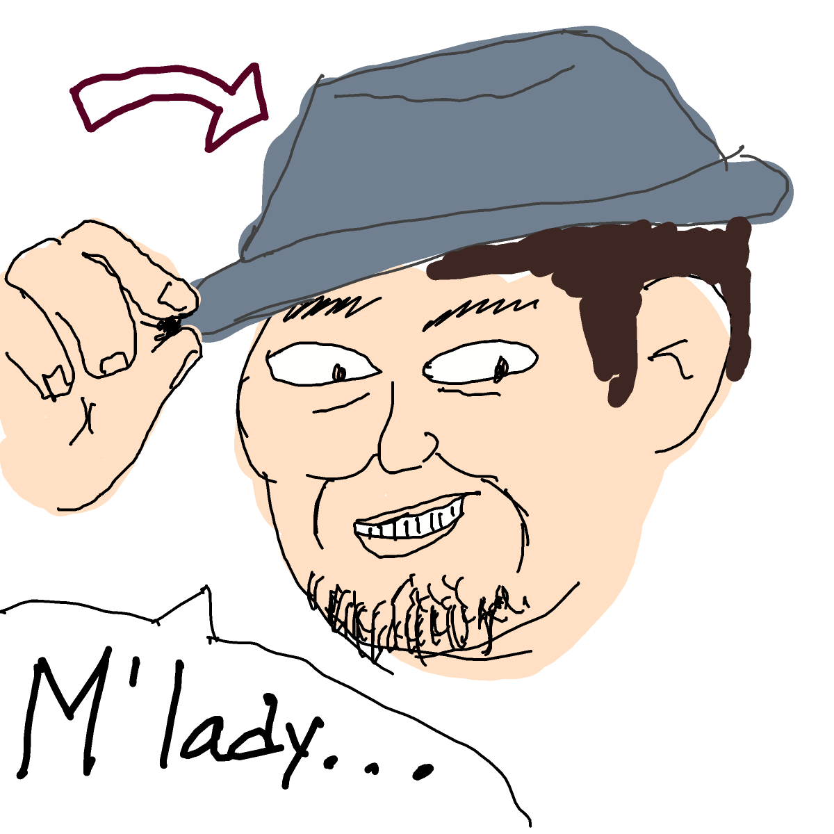 Fedora drawing by mike_eff