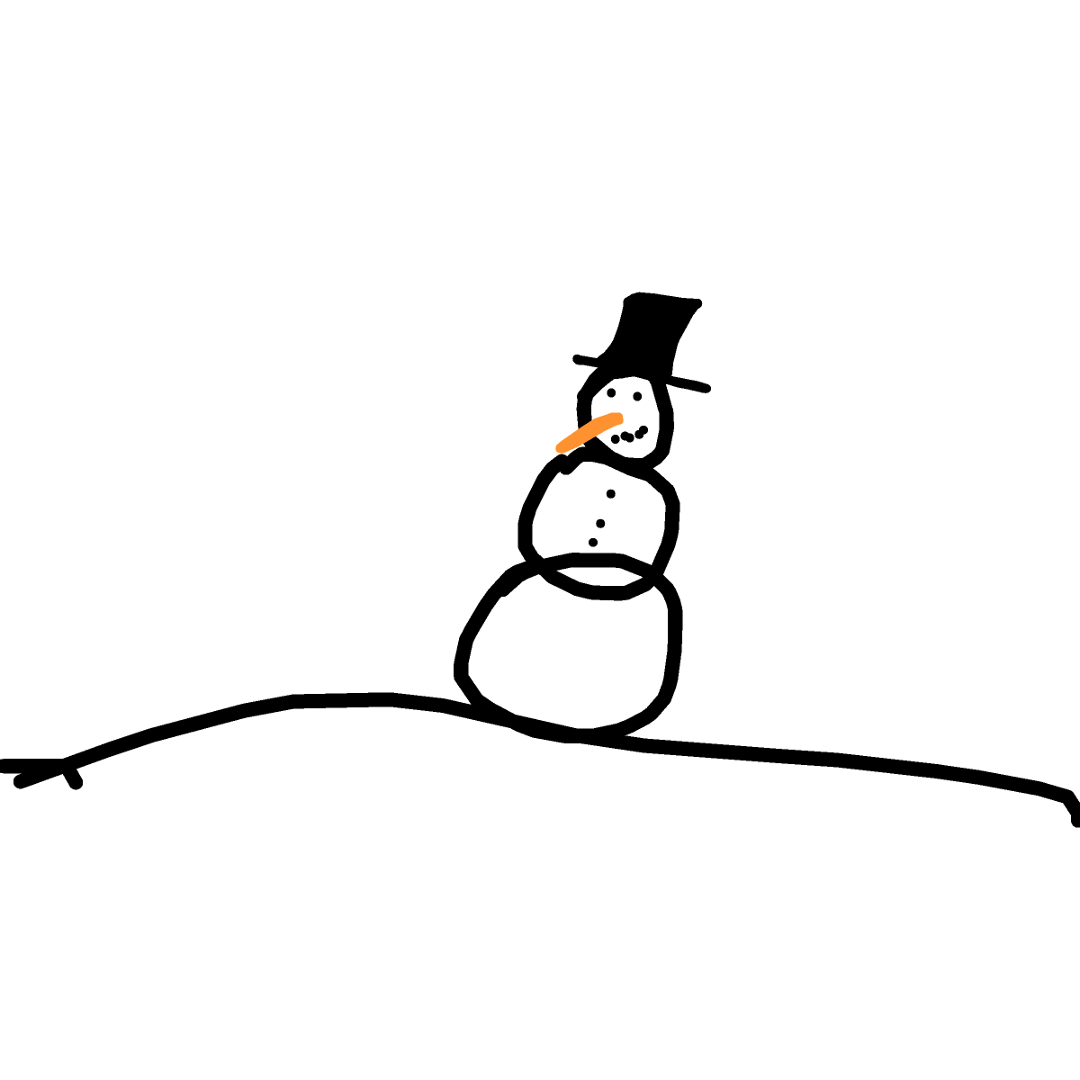 Snowman drawing by loddie