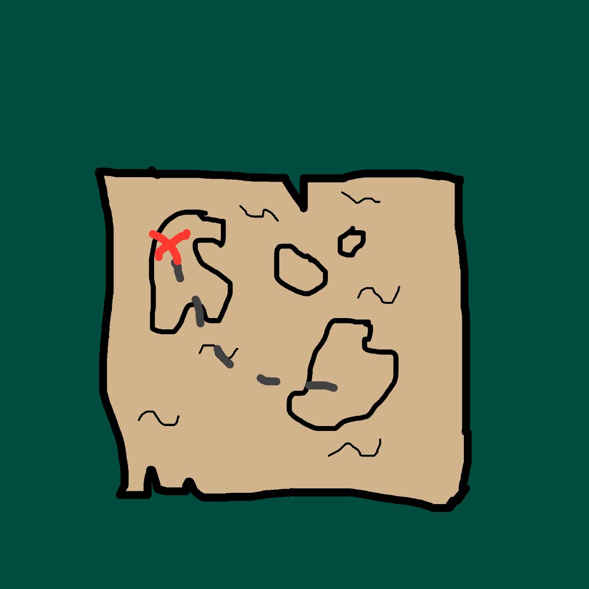Treasure Map drawing by paradutchman