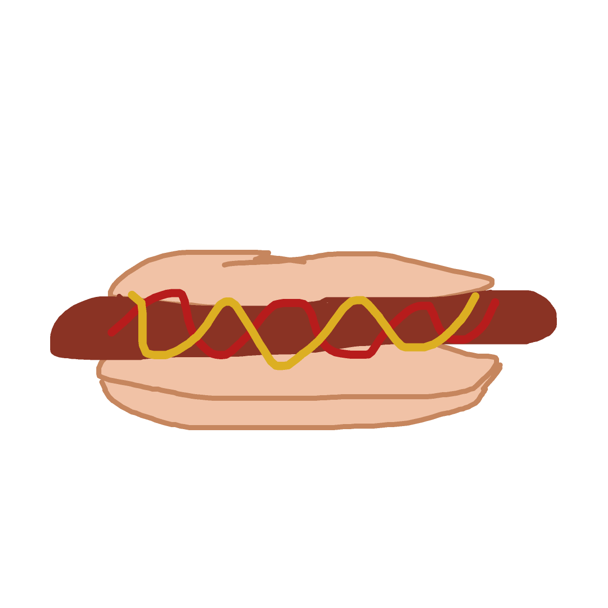 Hot Dog drawing by clear-cyan-drive