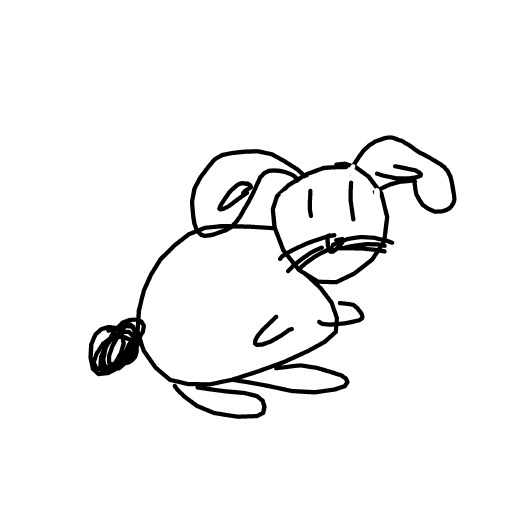 Rabbit drawing by Mr Doodles